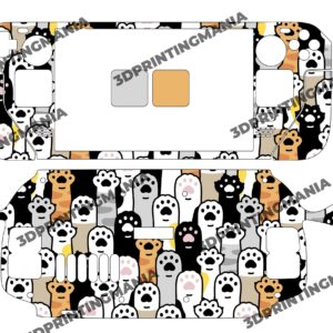 Steam Deck Custom Vinyl Skin - Raised Cat Paws
